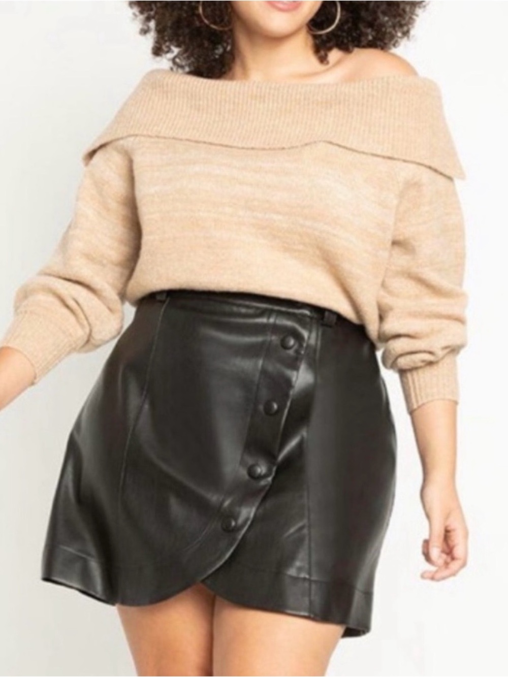 Eloquii Faux Leather Mini Skirt Size 18